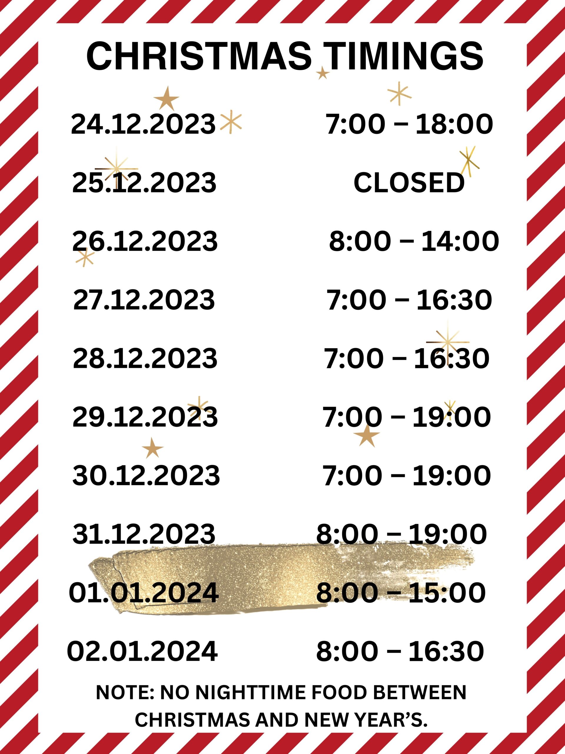 Found Hope Christmas timings