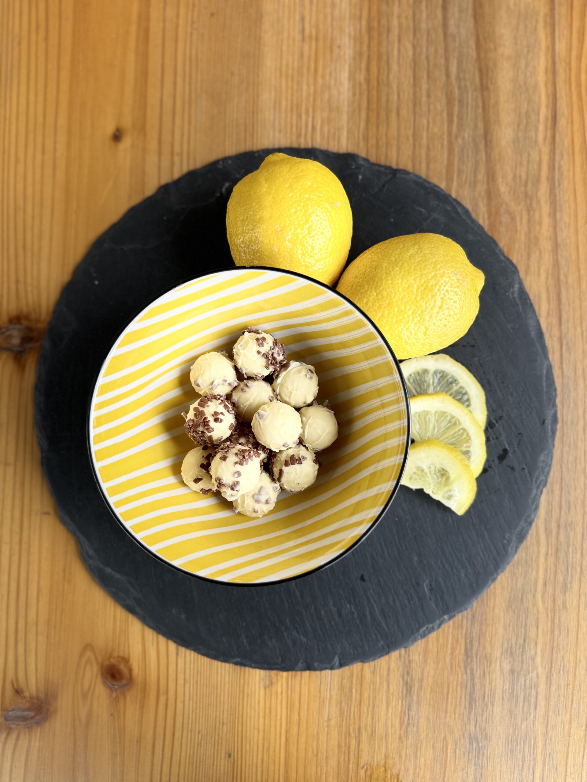 Sicilian lemon chocolate truffles